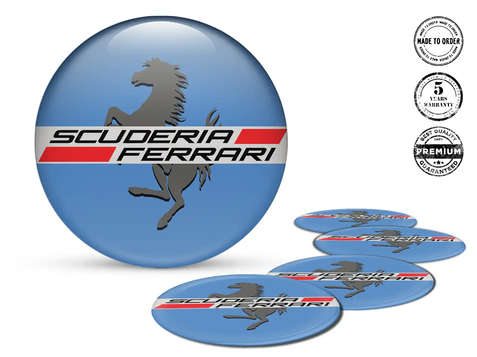 Ferrari Logo Autocollant Silicone Décalques Roue de Luxe